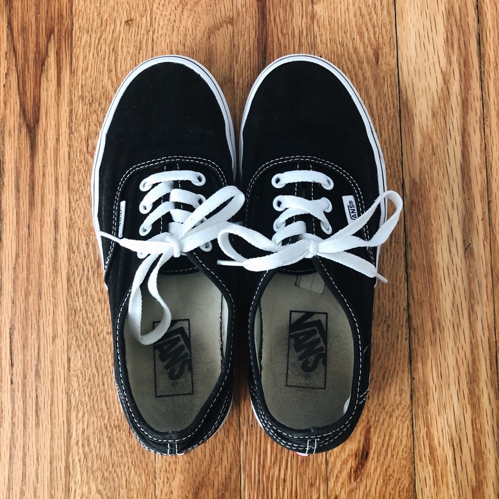 Black Canvas Vans Sneakers